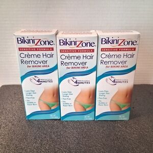 Bikini Zone Crème Hair Remover for Women Sensitive Skin 3 Pack